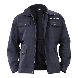 纯棉帆布工作服男上衣单件春秋长袖加厚耐磨防烫汽修电焊工劳保服