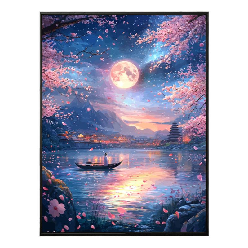 丙烯diy数字油画手绘装饰画
