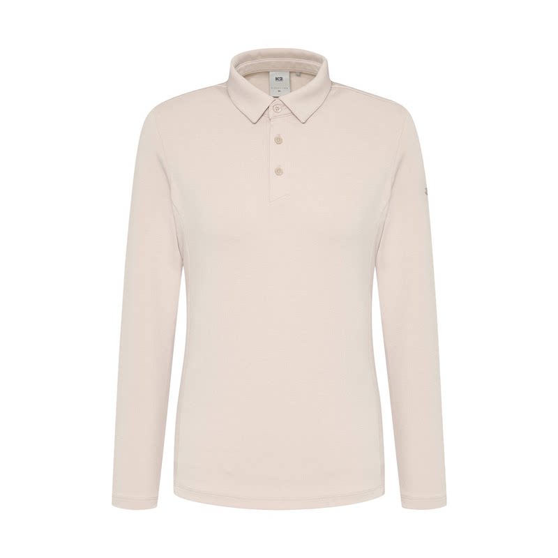 韩国代购26秋冬K2女修身弹力长袖Polo衫户外休闲日常上衣KWU26262