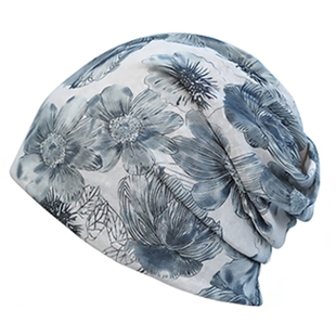 民族风薄款帽子女士春夏户外骑行透气头巾围脖化疗帽套头帽月子帽