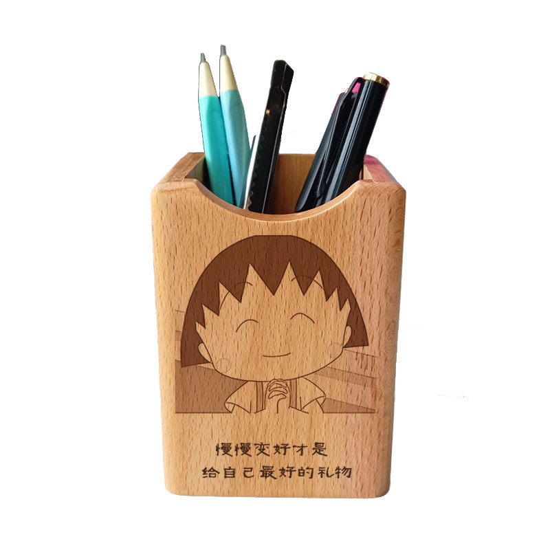 樱桃小丸子私人定制刻字木质手工