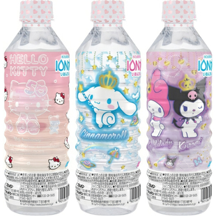 3瓶包邮日本bourbon布尔本三丽鸥联名库洛米HelloKitty矿泉水饮料