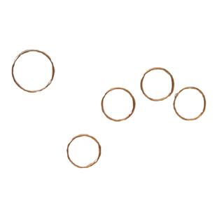 Sasia包金素戒14K注金细戒指叠带小众不褪色戒圈光圈指环尾戒气质