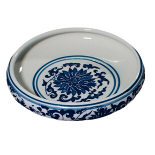 景德镇陶瓷笔洗国画书法文房洗笔缸水洗水盂青花仿古大中小号水浅