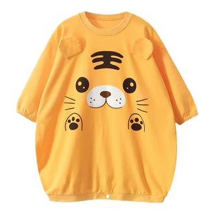 儿童睡袋纯棉宝宝春秋睡裙婴儿四季通用睡衣连体男童女童睡袍秋冬