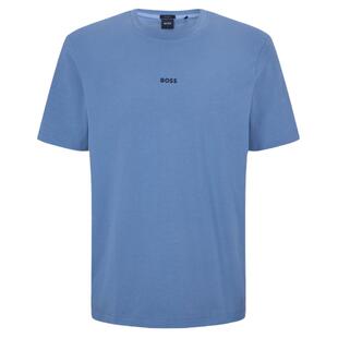 【经典款】【男女同款】BOSS博斯 印花弹力棉休闲情侣短袖T恤