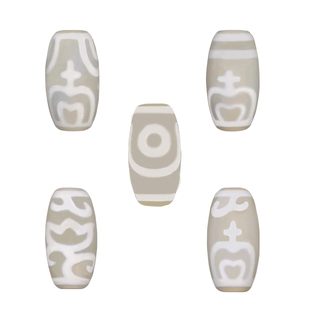 天玛西藏天珠一眼双宝瓶莲花玛瑙白玉髓真品男女款手链手串配珠