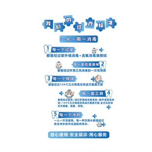 口腔门诊所医院墙面贴软装饰爱牙日科室文化宣传海报挂画形象布置