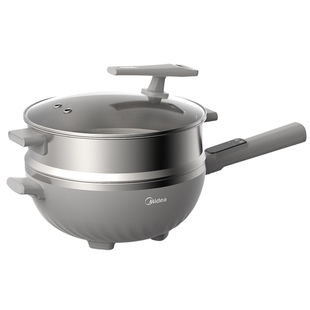 美的不花芯电炒锅一体式家用猛火爆炒不粘锅大容量蒸煮智控料理机