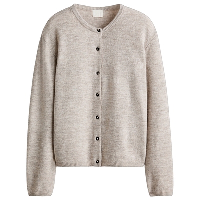 HM女装毛针织衫冬季新款高智感针织衫row系保暖上衣外套1239431