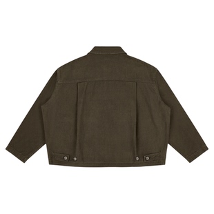 IDLT 廓形工装夹克 重磅水洗复古全棉外套做旧宽松男女欧美潮简约