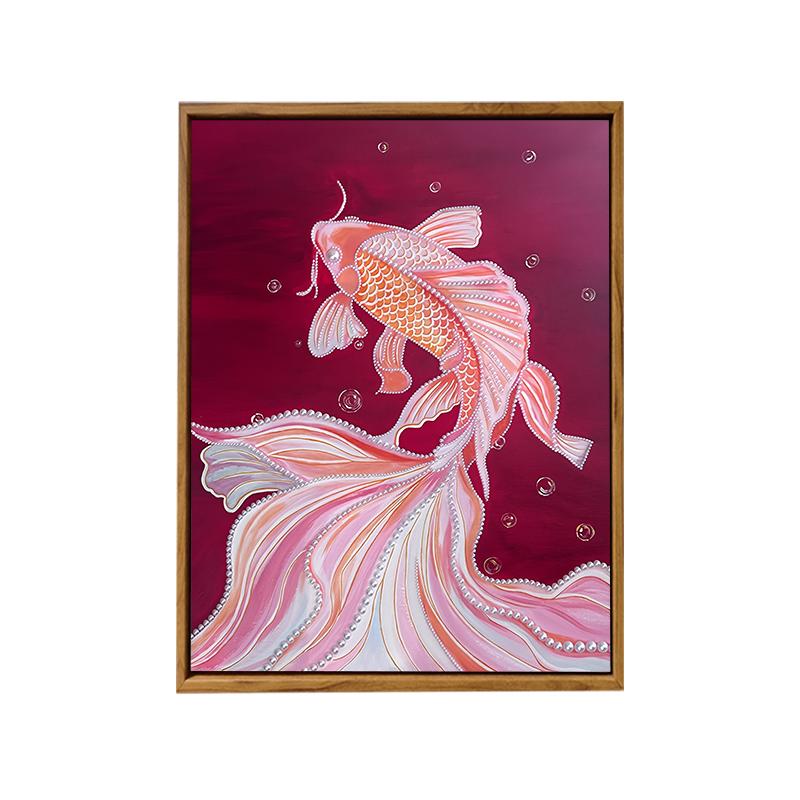 中国风年年有余锦鲤珍珠画DIY