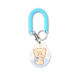 卡通门禁卡套mikko迷你水滴形圆形电梯卡保护套门卡套钥匙扣一体