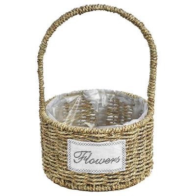 草编手提装饰摆件花篮
