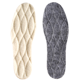 足力健羊毛保暖鞋垫女款加绒加厚防寒男冬季新款羊毛毡子皮毛一体