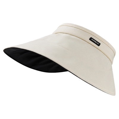 女士夏季黑胶空顶防晒帽遮阳帽