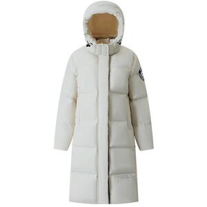东北羽绒服女中长款冬季2023新款过膝白鸭绒连帽加厚黑外套女冬装