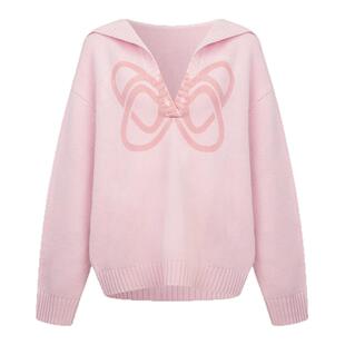 ANN ANDELMAN 25秋冬新款女士印花套头连帽毛衣银泰百货 301286