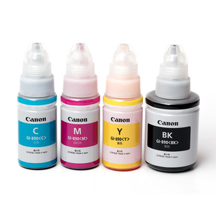 佳能原装GI-890BK C M Y黑青蓝红黄彩色墨水G1800 G2800 G3800 G4800打印机墨盒G1810 G2810 G3810 G4810