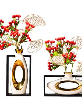 过新年摆件陶瓷轻奢中式客厅桌面