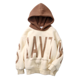 8男大童9冬季加绒卫衣10男孩新款潮牌炸街12儿童加厚宽松外套13岁