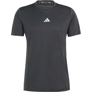 Adidas/阿迪达斯官方正品D4T HR TEE 男士圆领透气健身短袖IS3739
