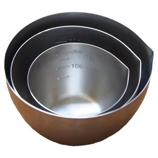 家事问屋正品日本制304不锈钢料理盆计量碗打蛋盆无卷边引流口碗