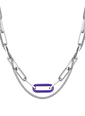 嘻哈小众高级感双层项链EBYG