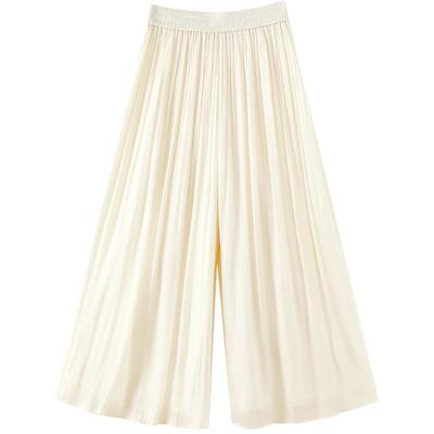 OSA宽松垂感闪光丝薄阔腿裤裙女