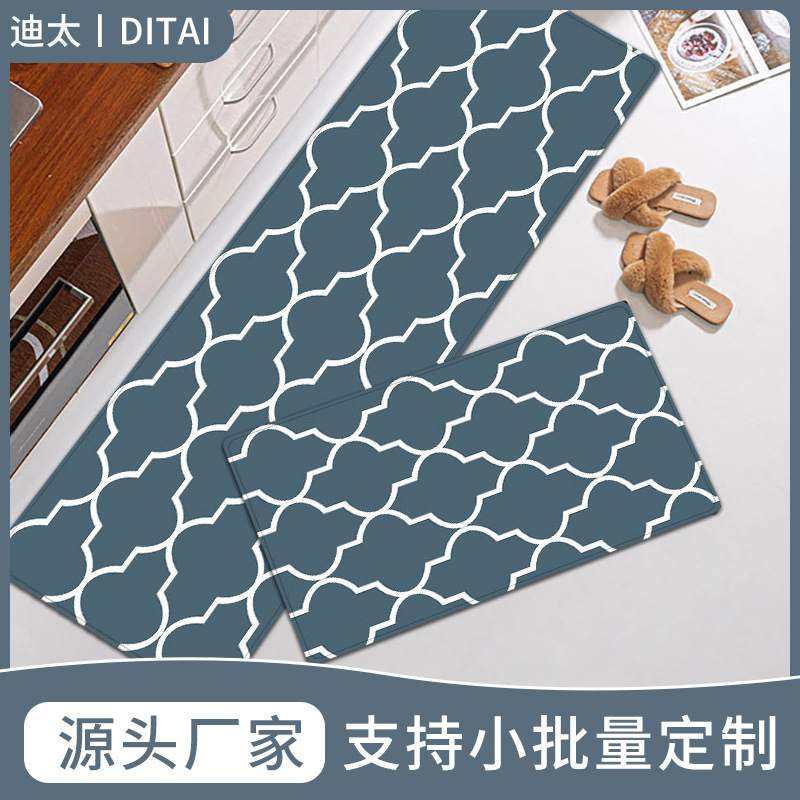 皮革厨房地垫加厚款印花防水防滑防油防摔踩脚垫