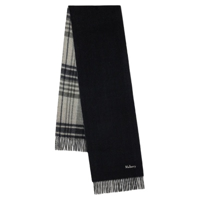 Mulberry羊绒格子围巾