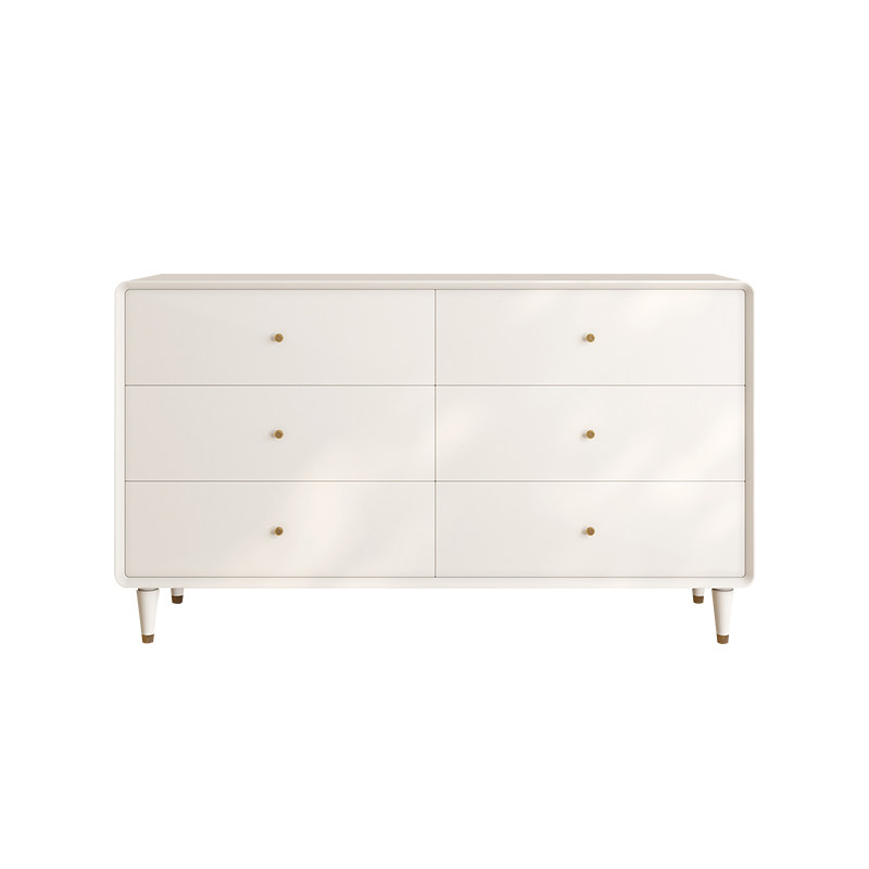 法式实木斗柜奶油风小户型卧室客厅电视边柜床尾轻奢五六八抽屉柜