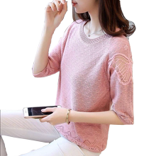 中袖长袖2019春秋季女装新款女毛衣2