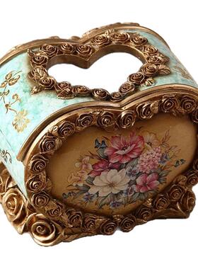 纸巾盒创意欧式客厅可爱简约家用餐抽纸盒卷纸筒盒茶几桌面美式