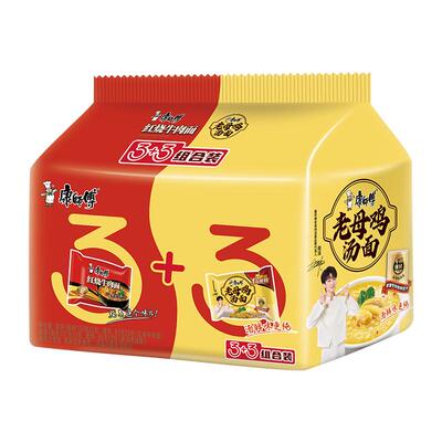 康师傅红烧牛肉老母鸡汤面