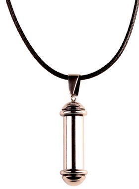 藏汉屋钛钢光面嘎乌盒吊坠男女