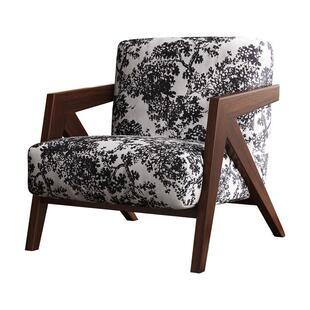 法莎蒂单人沙发椅理查德法式中古风客厅阳台休闲椅子实木沙发单椅