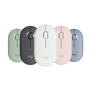 罗技PEBBLE鹅卵石无线蓝牙鼠标轻音笔记本电脑办公商务家用女215