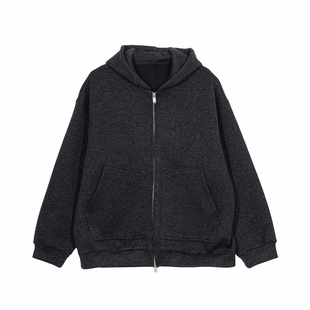 Hualun男生过冬外套休闲针织开衫卫衣男连帽毛衣cleanfit百搭上衣