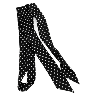 法式波点丝巾发带高级感