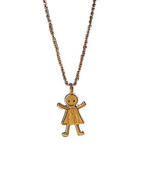 925纯银项链定制刻字儿童画镂空珐琅彩色送孩子宝妈母亲儿童礼物