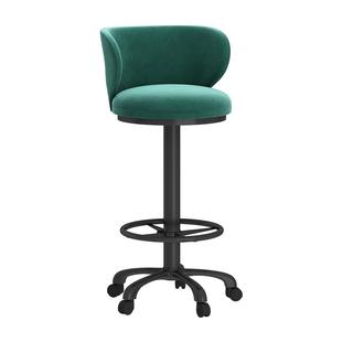 吧台椅旋转可调节升降万向轮滑靠背收银台专用轻奢高级感高脚凳子