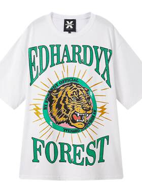 EdhardyX短袖烫钻潮流虎头T恤
