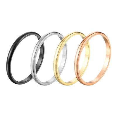 玫瑰金钛钢戒指不锈钢简约情侣