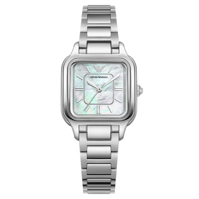 【春季新品】Armani阿玛尼白月光女士简约时尚方形石英表AR11742