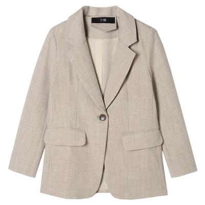 气质上衣一粒扣长袖外套