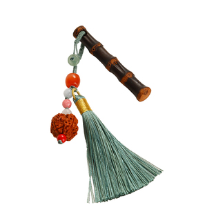 节节高升紫竹节手工把件小物件男士随身盘玩天然满钉竹根竹雕文玩