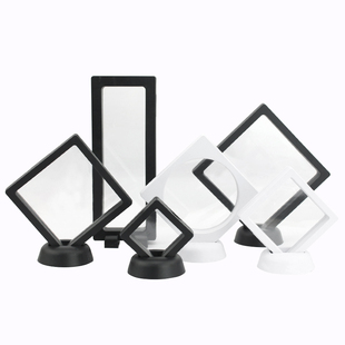 PE薄膜悬浮盒透明盒首饰盒项链盒戒指手链镯盒 防氧化文玩收纳盒