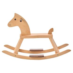 木马实木儿童摇摇马婴儿宝宝小摇椅木质玩具生日礼物防摔大人可坐
