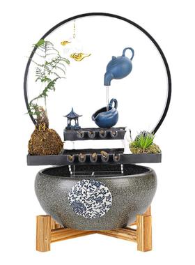 悬壶流水装饰摆件桌面招财水循环